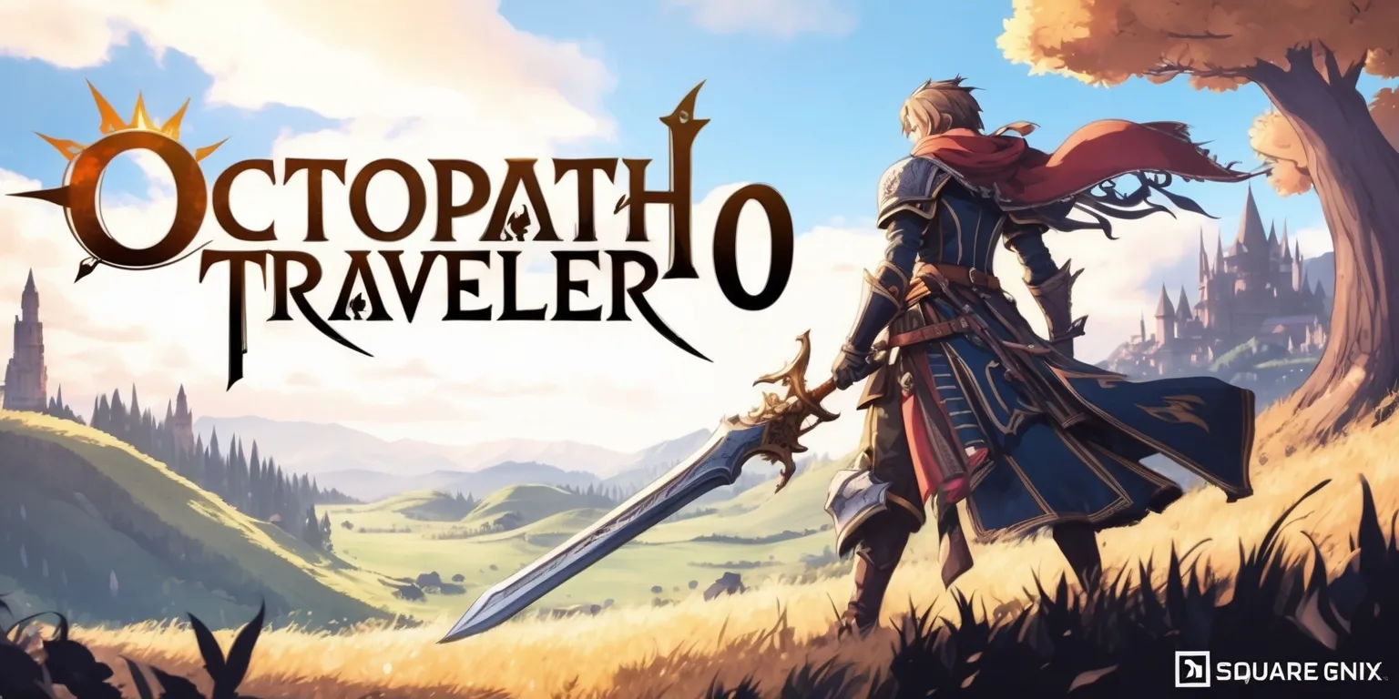 A beautifully designed illustration of the Octopath Traveler 0 game, featuring a mix of fantasy and medieval elements, with a warm and inviting color palette, showcasing a central character, likely a warrior or mage, with intricate details on their armor and weaponry, standing in a grand landscape with rolling hills, towering trees, and a vast sky, incorporating subtle textures and shading to give the image depth, with the game's title Octopath Traveler 0 prominently displayed in a bold, golden font at the top, and a subtle logo of the game's developer Square Enix embedded in the bottom corner, all set against a richly detailed and immersive background that draws the viewer into the world of the game.